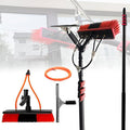39 FT Water Fed Pole KitLength Water Fed Brush20m Water Pipe Cleaning SystemOutdoor Window Cleaner Window Cleaning Toolfor Caravan Solar Panel Deck35CM Brush HeadAdjustable Long Pole24FT/7.2M