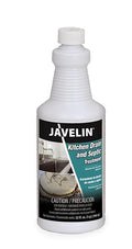 Javelin Industrial Drain Treatment – Unclogs &amp Maintains Grease Traps Septic &amp Commercial Kitchen Drains – Breaks Down Grease Build-Up &amp Eliminates Odors – Safe &amp Overnight Use – 32