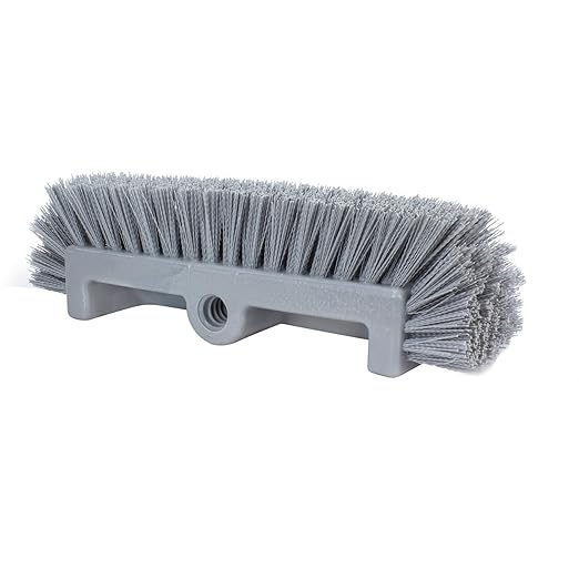 SPARTA Multi-Level Tile Scrub Brush 12 Wide Brush Head Heavy-Duty Tile Cleaning Brush with End Bristles for Commercial Tiles Tubs and Floor Plastic 12 Inches Gray (Pack of 12)