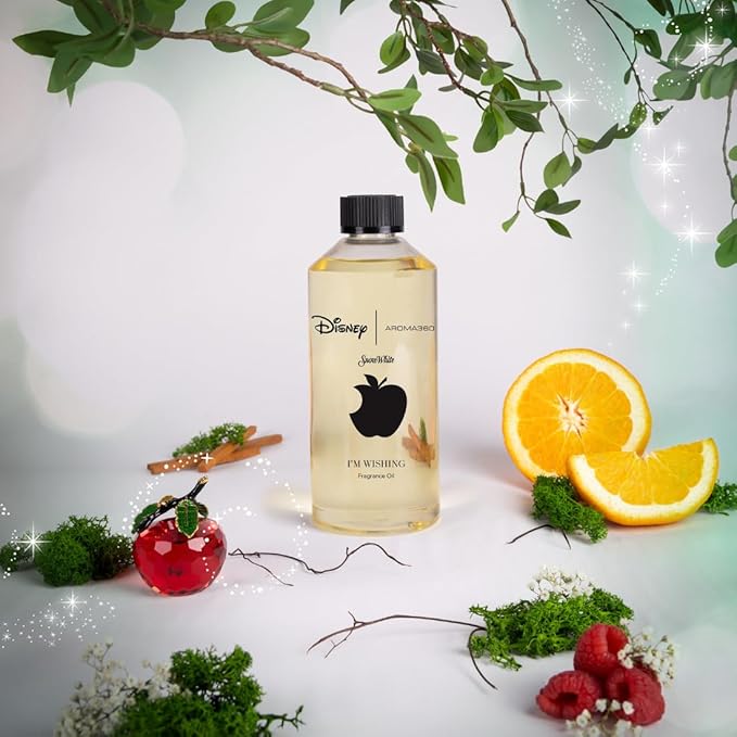 Aroma360 | Disney | I’m Wishing Fragrance Oil Blend | Princess Snow White | Luxury Essential Oil Diffuser | Aromatherapy Scent Diffuser Oil | Orange Aldehydes &amp Jasmine 16.9 fl oz 500mL