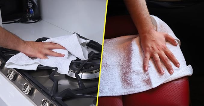 Avalon Towels Terry Bar Mop Towels (Value Pack of 30) Size 16x19 – Absorbent and Durable Multipurpose Cleaning Rags Cotton Cleaning Towels Terry Cloth Rags Reusable Shop Rags (White)