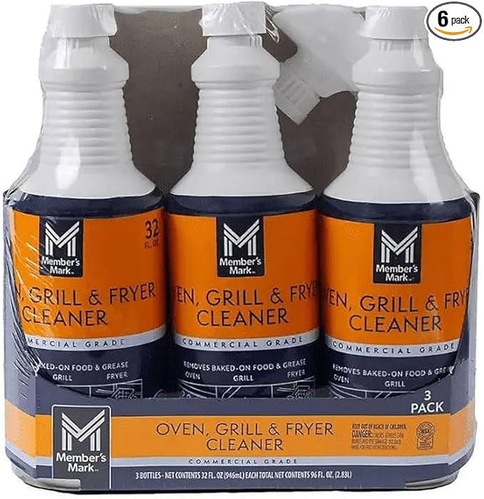 Commercial Oven Grill &amp Fryer Cleaner – 32 oz (6-Pack 192 oz Total) | Heavy-Duty Degreaser for Professional Kitchens