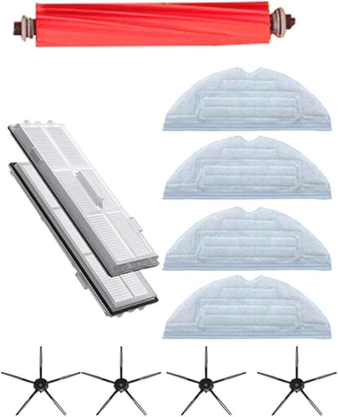 BeNtli Vacuum Cleaner PartsMain BrushHepa FilterSide BrushMop ClothsCompatible for Xiaomi T7S T7plus T7Splus S7 S7 Plus (Color : As Shown-15)