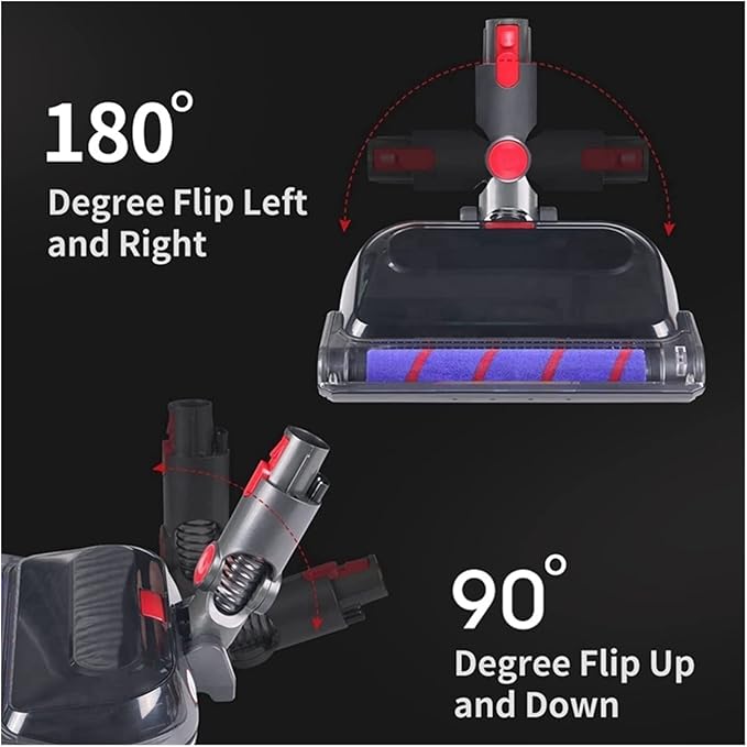 Electric Mop Head Compatible with Dyson V7 V8 V10 V11 V15 Vacuum Cleaner Mop Attachment with LED Headlights Water Reservoir