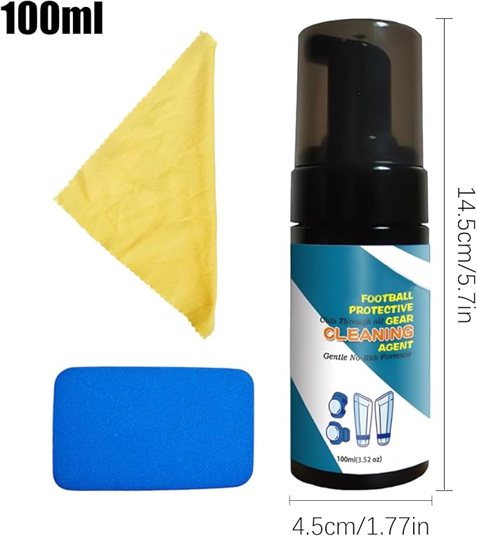 Soccer Glove Cleaner - 100ml Sports Gear Foam Deodorizer WashSports Cleaner | for Shoes Work Boots Clothing Helmet Pads Yoga Mats Hockey Baseball Football