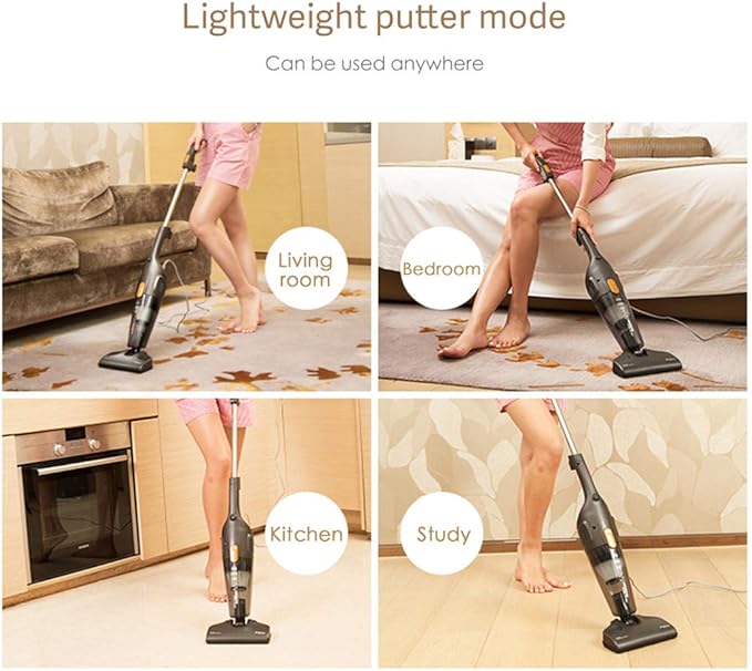 Corded Upright Vacuum Cleaner 2 in 1 Handheld Stick Vacuum Cleaner 14KPa Powerful Suction Large Bin Capacity Corded Handheld Stick for Carpet Car Pet Hair