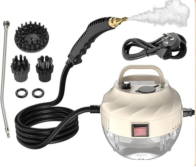 2500W Steam Cleaner High Pressure Handheld Steam Cleaner with 6-gears Adjustable Portable Steamer for Cleaning Home Car Upholstery Tile Grout Home(Syyle2)