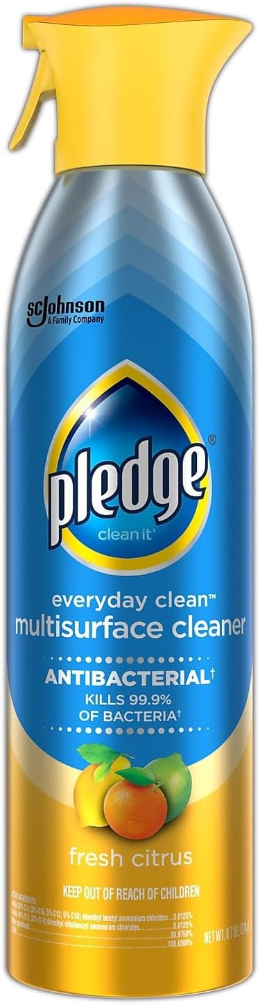 Pledge Multi Surface Antibacterial Everyday Cleaner 9.7 Oz Aerosol Spray 6/Carton