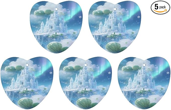 5PCS Car Air Freshener Hanging Personalized Double Sided Snowflakes Car Fresheners Long Lasting New Cars Scents Cute Automotive Freshies for Closets Drawers (tea)