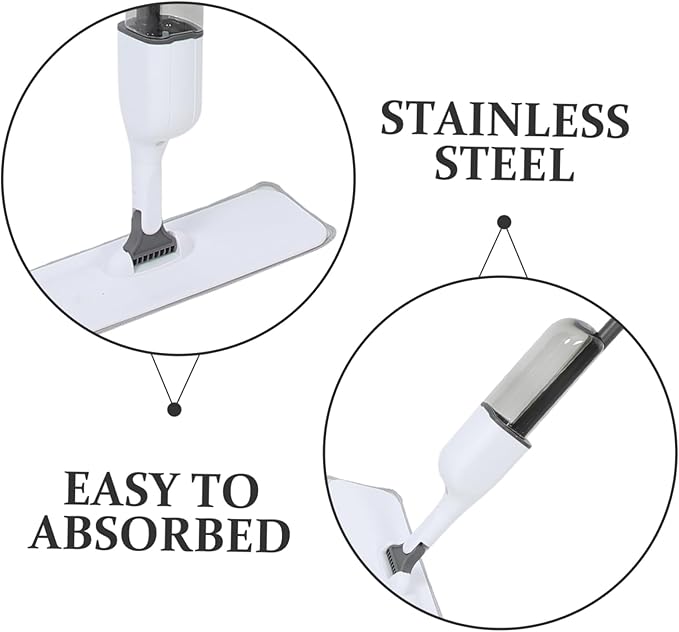 Microfiber Mop for Floor Cleaning Wet and Dry Use Suitable for Hardwood Laminate and Tile Home and Office Cleaning Tool Refillable Bottle