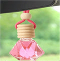 Red Car Air Freshener 8ML Car Perfume Glass Pendant 2PCS with 20ML Spare Natural Perfume Decoration Car Perfume Air Freshener(Colognes)