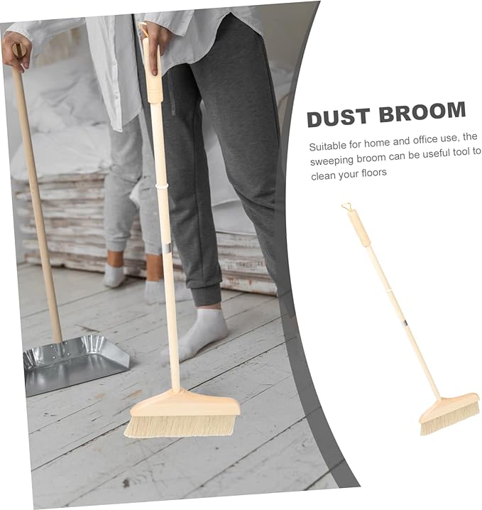 Portable Kitchen Broom Soft Brush Extendable Sweeper for Household Dusting
