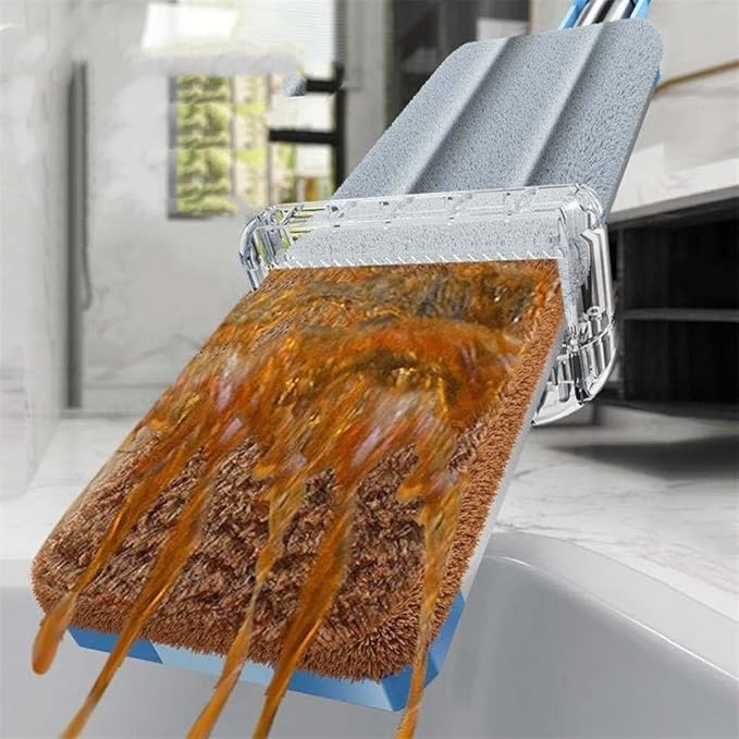 Mop Cleaning Floor Squeeze for Wash Home and Kitchen Aluminum Rotary Dry House Window Wiper Squeegee Flat Dust Brush
