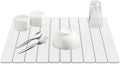 Large Stone Drying Mat Diatomite Dish Drying Mat Dish Mat Drying Kitchen Mat - Storable &amp Anti-Slip for Kitchen Square White 24x16