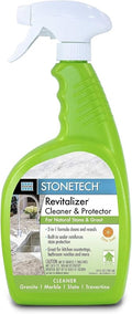 Stone Surface Cleaner Spray for Stonetech Revitalizer Cleaner and Protector - 3‑in‑1 Daily Stone &amp Grout Cleaner - Reseals &amp Refreshes Natural Stone Countertops Floors &amp Tiles (Citrus 24
