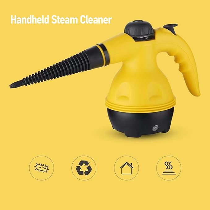Handheld Steam Cleaner 1000W 350ml Capacity IPX4 Protection - Powerful 140℃ Steam Multi Surface Use for Home Cleaning
