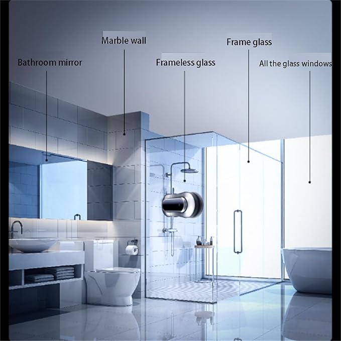 Bilateral Spraying Window Cleaning Robot - Automatic Home Window Cleaner with Triple Safety System Remote Control for All Smooth Surfaces (X11-US Plug)