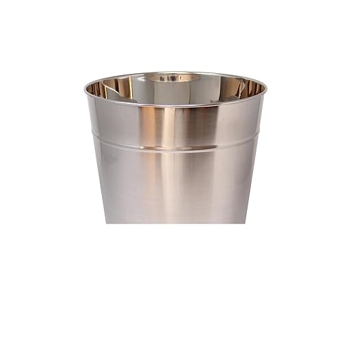 2 Gal Stainless Steel Bathroom Wastebasket – Durable Rust-Resistant Open &amp Space-Saving