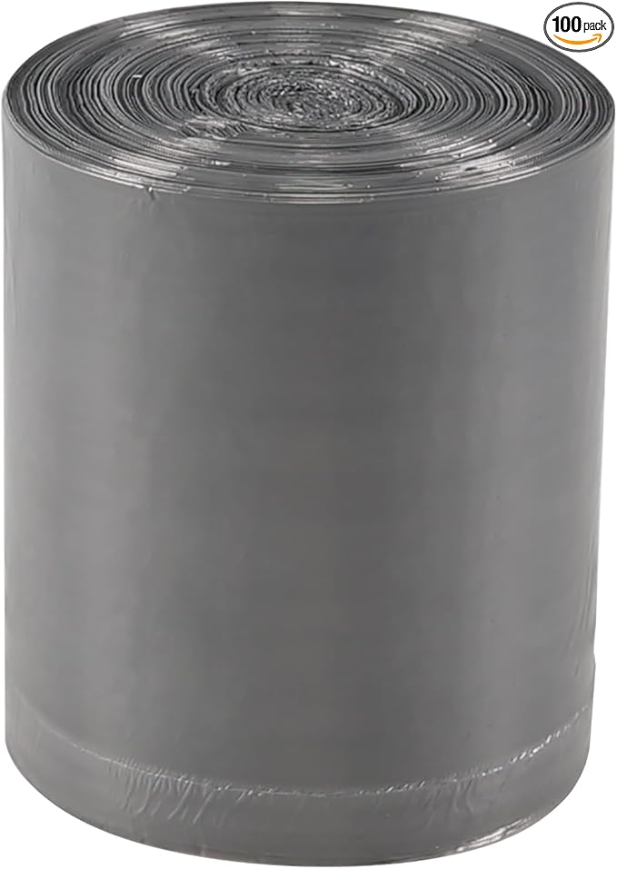 Rosebloom 18 Gallons Large Garbage Bags Large Trash Bags Gray 100 Counts