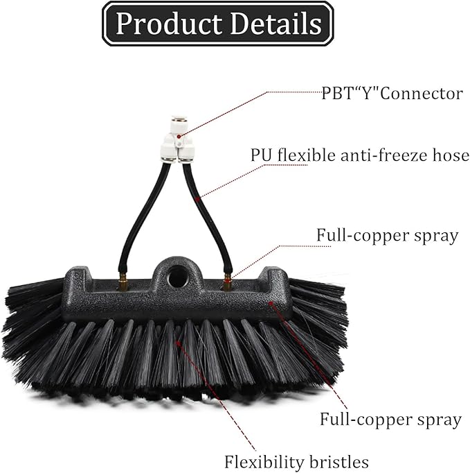 Water Fed Pole Kit Adjustable Solar Panel Cleaning Kit Water Fed Extendable Brush/SqueegeeCleaning Photovoltaic And Solar Panels Window Clean Extendable Cleaner Conservatory water fed pole(30FT/9M)