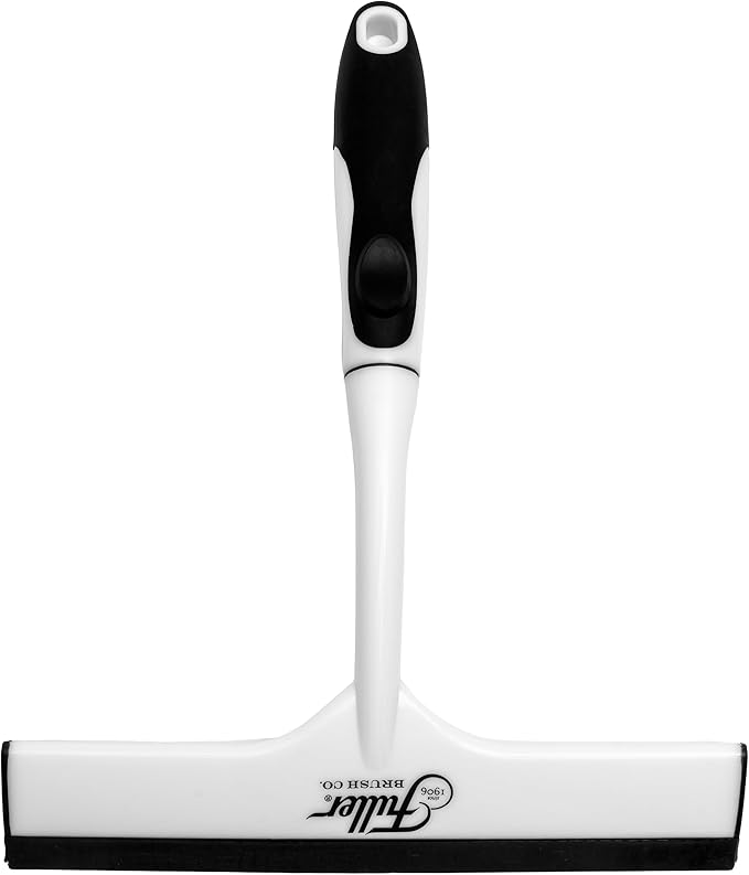 Fuller Brush Easy Grip Handheld Squeegee - for Shower Walls Doors Tub Surfaces Windows Mirrors &amp Vehicle Windshields - ThermoPlastic Rubber Blade - Comfort Grip Handle with Built-in Finger Gro