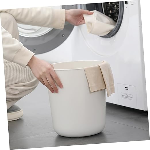 2Pcs Small Plastic Trash Can PP Wastebasket for Bedroom Bathroom Office Open Top Garbage Bin with Wide Mouth Compact Home Recycling Container in White