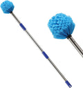 Cobweb Duster with Extension Pole4-10FT Stainless Steel Spider Web Brush with PoleCobweb Duster Outdoor for High Ceilings and SurfacesSteel Long Handle Lightweight Cleaner
