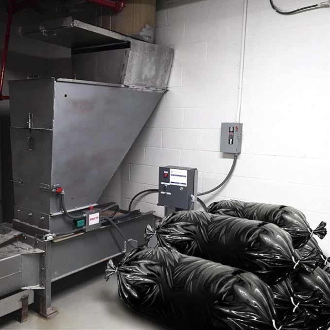 Aluf Plastics 29 Tubing 4 MIL Black Compactor Bags With 3 Core Rolls - 29 Inch x 269 Feet - For Contractor Industrial Healthcare &amp Municipal