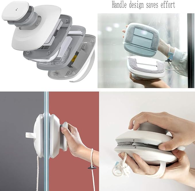 Window Cleaner Wipers Magnetic 15-24mm Double Side Glass Cleaner Window Clean Brush Window Cleaner Washing Brush Equipment Glass Wiper Cleaning Tool