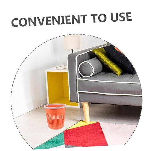 Ciieeo 2pcs Plastic Round Wastebasket Kitchen Trash Can Litter Trash Bin Under Sink Garbage Can Office Basket