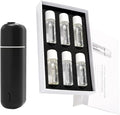 Portable Electric Car Air Freshener Vent Clip - Cordless Aroma Diffuser with 6 Essential Oil Scents(1 Black 6 perfume)