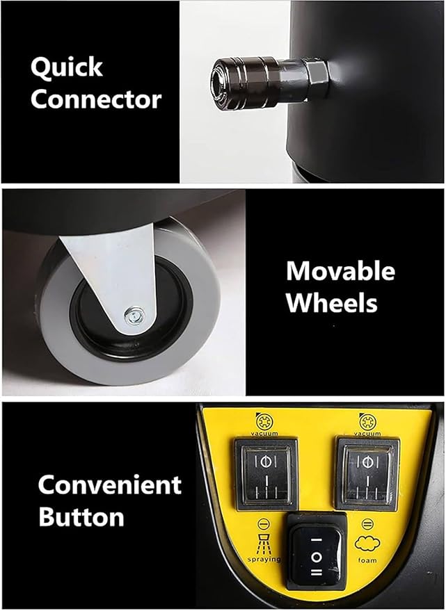 Carpet Cleaner Machine20L Portable Deep Cleaning ExtractorCommercial Sofa Cleaning Machinefor Carpets Stairs