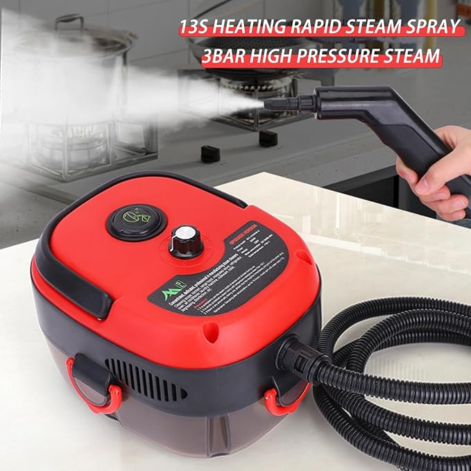 Steam Cleaning MachineSteam Carpet Cleaning Machine with 8 AccessoriesIntelligent Anti-Burn-Dry Function for Carpet (White)