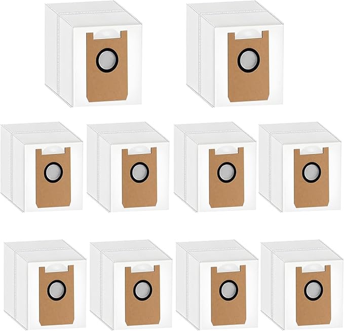 Dust Bags Replacement for Loorow AT800 3-in-1 Robot Vacuum Cleaner Include 10 Pack Vacuum Bags (Incompatible model: Giomre AT800）