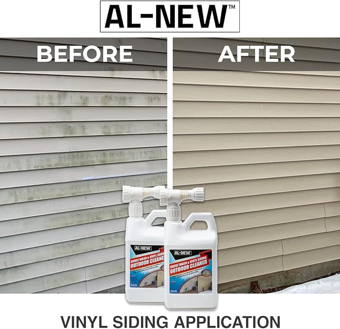 AL-NEW Siding Cleaner Combo House Wash &amp Vinyl Siding Outdoor Cleaner with Protect Bundle