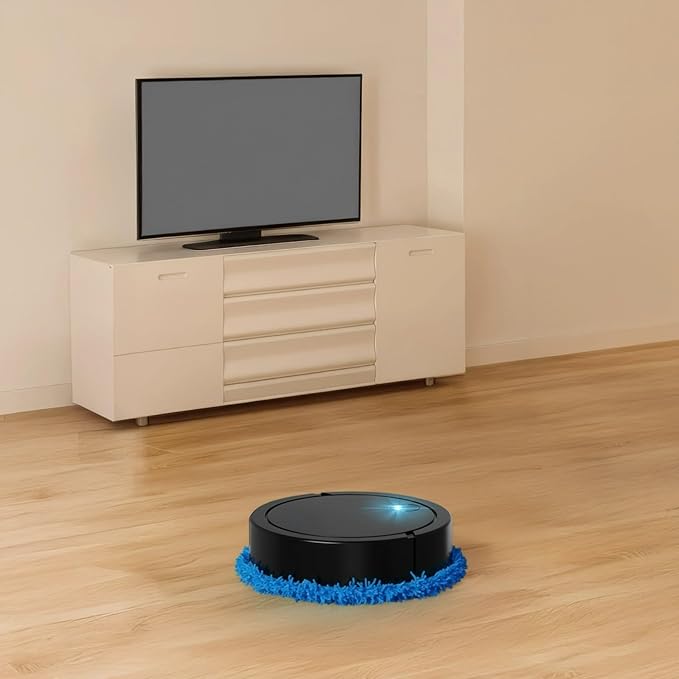Robot Mop for Hard Floors &amp Carpets USB Charge 360° Cleaning