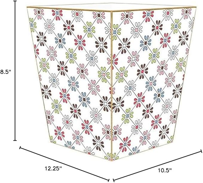 Marye-Kelley WB897-Retro Daisy Wastepaper Basket