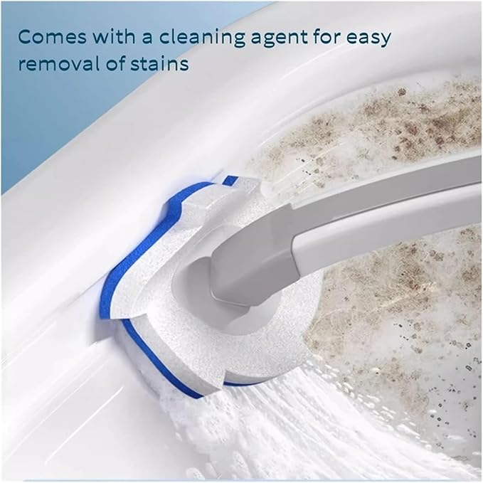 Disposable Toilet Brush Set Toilet Bowl Cleaning Kit Cleaners with Refills Floorstand Cleaning Tool for Bathroom Wc Accessories(Floorstand Set)