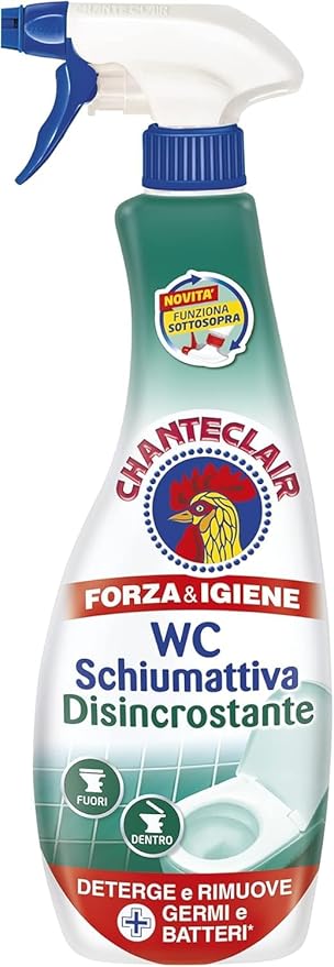 Chanteclair - WC Schiumattiva Disincrostante Pulisce e Igienizza Funziona anche Sottosopra Forza&ampIgiene - 625 ml