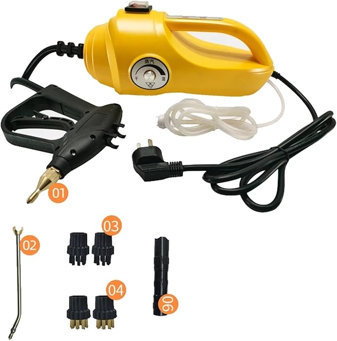 Steam Cleaning Handheld Steam Cleaner High Pressure Household Cleaning Machine Air Conditioner Kitchen Range Hood Cleaning Equipment (Color : Yellow) (Yellow)