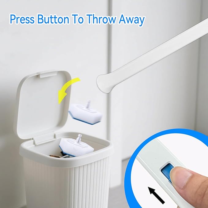 Aimery 40-Pack Disposable Toilet Brush Refill Pads – Effortless Cleaning No Mess Useful for Home &amp Bathrooms