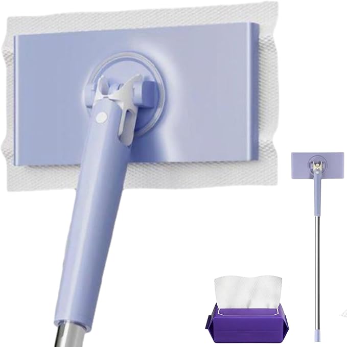 Disposable Dust Mop with 10 Reusable Clouths