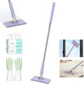 Lazy Mop Snap Grip Mini Mop for Dry &amp Wet Disposable Pads Cloth Changing &amp Zero Touch Mini Mopa with Sweeping &amp Mopping Long Handle Disposable Dust Mop for Hardwood Tile Floor Small S