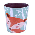 10L/2.64 Gallon Trash Can Decorative Waste Basket PU Leather Waste Paper Basket Waterproof Garbage Can for Bathroom Bedroom Office Kitchen and Living Room - Fox-1