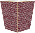 Marye-Kelley- Berkely Cranberry Wastepaper Basket Wastebasket Decoupage Wood Decorative Wastebasket for Kitchen Bathroom Bedroom Living Room Handmade Made in The USA