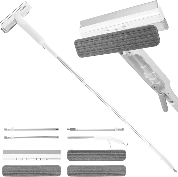 Squeegee Window Cleaner 2 in 1 Window Cleaning Tool Kit with Sewage Recycling Function Window Washing Equipment for Indoor/Outdoor Window and Car Glass
