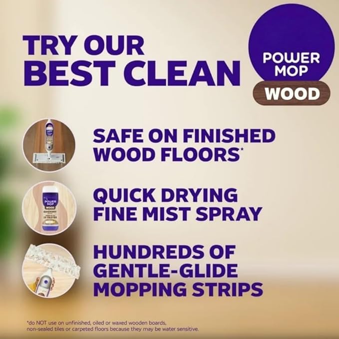 This Smart Floor Cleaning mop Comes with Two Replaceable mop Pads and is Suitable for Hardwood Floors and All Treated Floor Surfaces.