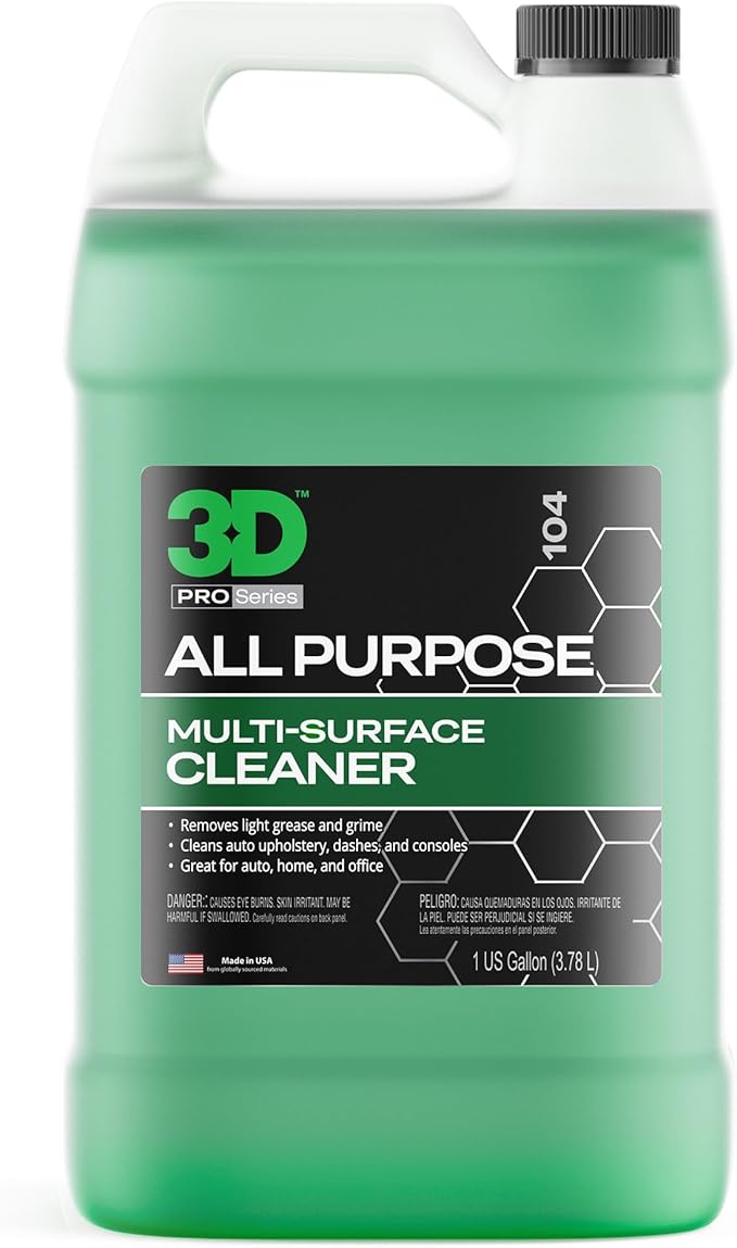 3D All Purpose Cleaner Multi-Surface Cleaning Spray &amp Refill for Car Home &amp Office - 16oz Spray Bottle + 1 Gallon Refill