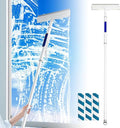 Squeegee for Window Cleaning with Spray 2025 Upgrade Dual Side Mist Retractable Window Cleaner Spray Window Cleaning Brooms 3 in 1 Household Squeegees Window Cleaning Tool Kit