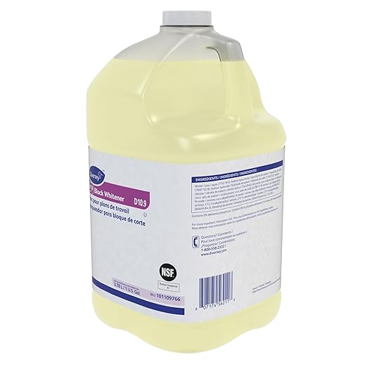 Diversey 101109766 SUMA Block Whitener Liquid Cleaner Removes Stains from Cutting Boards Chopping Blocks Ready-to-Use 1-Gallon (Pack of 4)